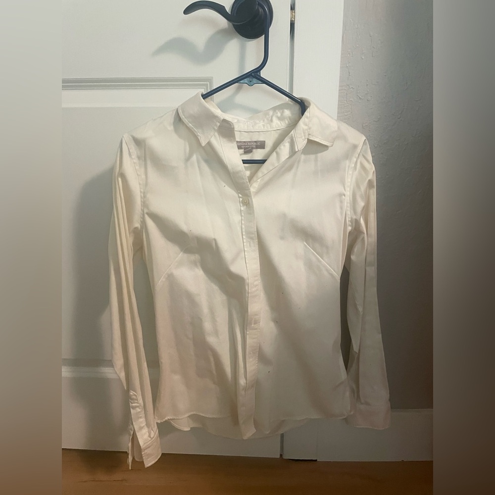 Banana Republic White Blouse